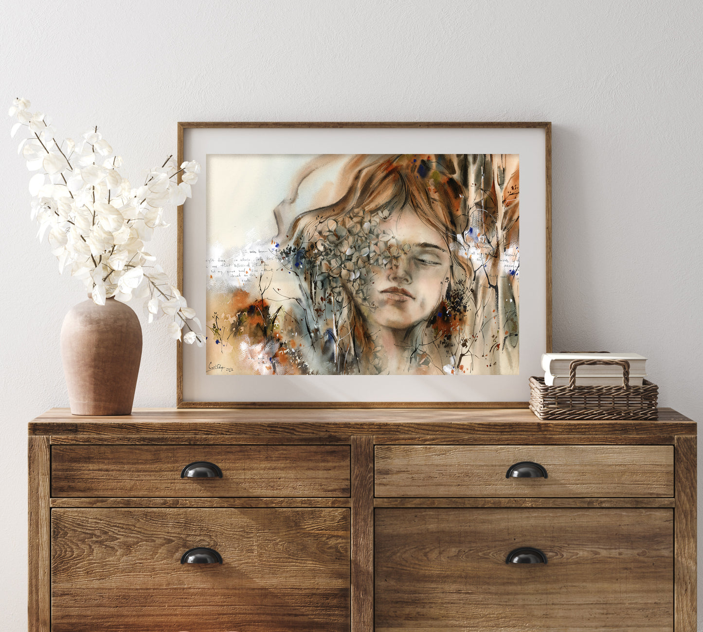 I Was Born in the Right Time Watercolor in Mixed Media