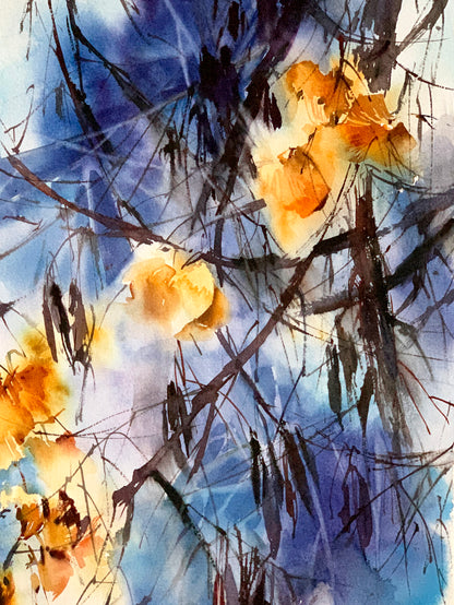 Autumn in Blue and Yellow Version 2
