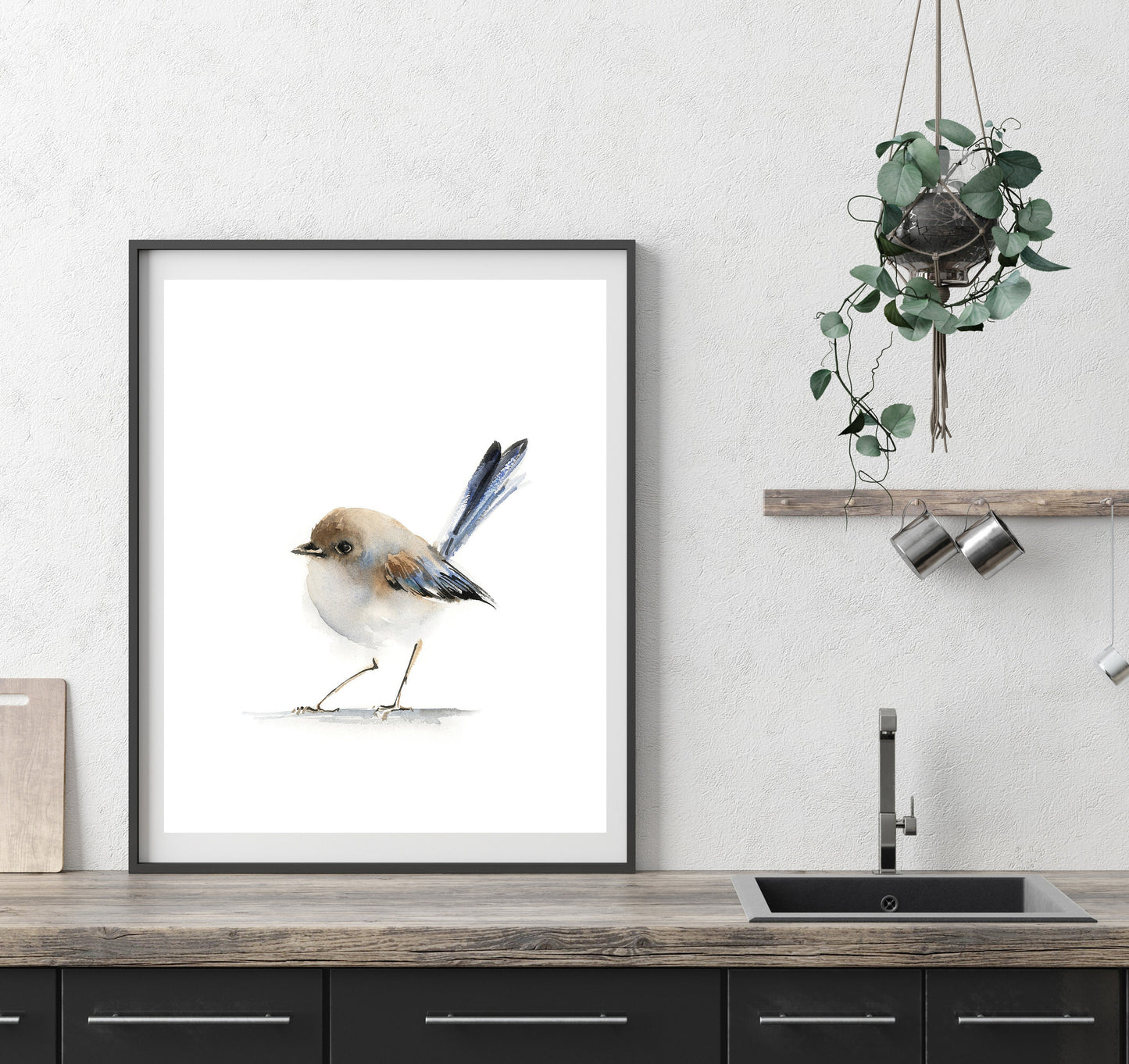 Wren Art Print, Birds Watercolor Painting, Wren Bird Watercolor Print, Little Cute Bird Art Print, Kids Room Decor, Giclee Fine Art Print