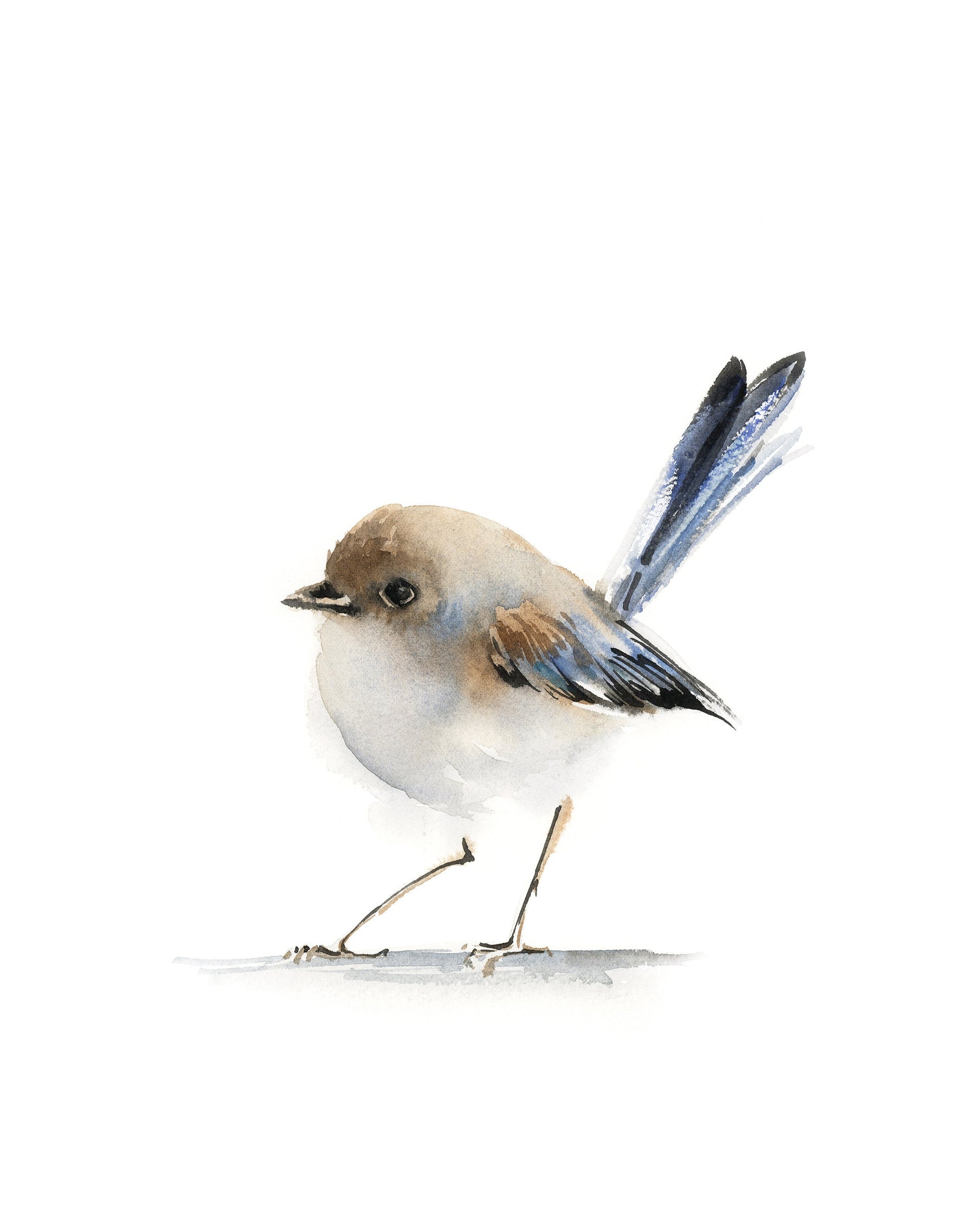 Wren Art Print, Birds Watercolor Painting, Wren Bird Watercolor Print, Little Cute Bird Art Print, Kids Room Decor, Giclee Fine Art Print